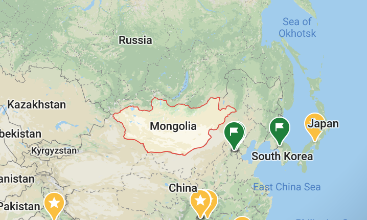 Map Of Mongolia And Surrounding Countries - Bunnie Valentia