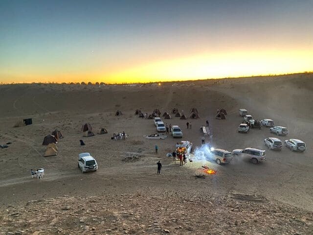 Camping at Darvaza Gas Crater