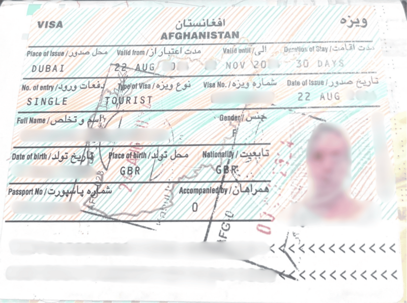 afghanistan visa